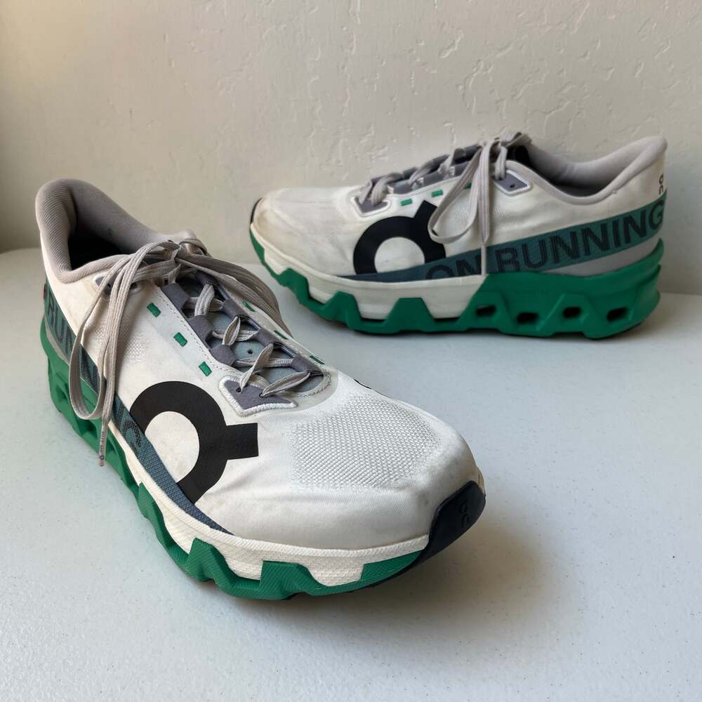 On Cloudmonster Hyper Sneakers Women's 10 White Mint 3WE10120902 Running Sporty